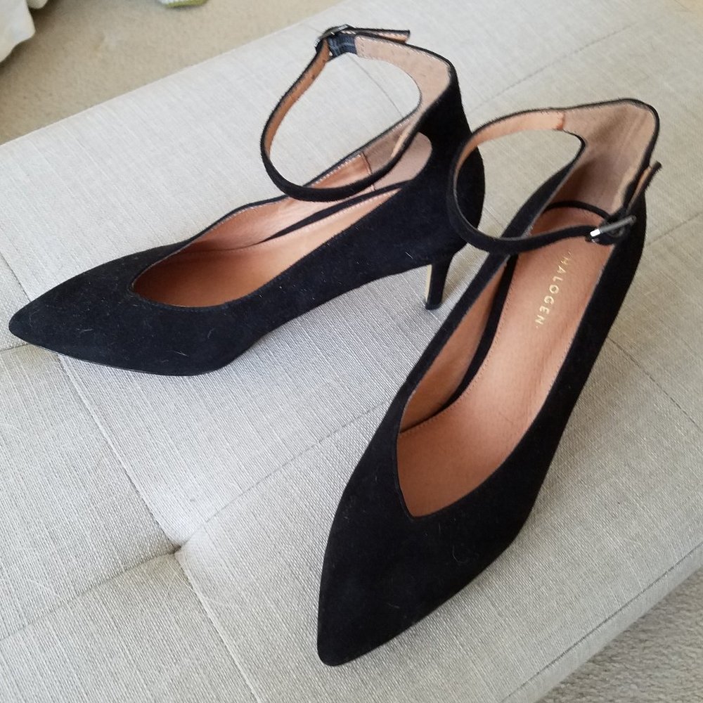 Halogen Black Suede Dress Shoes